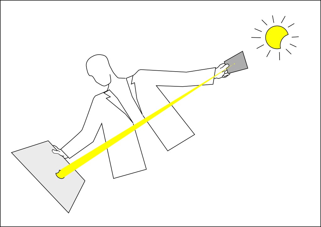Рекомендуем способ для самостоятельного наблюдения Солнечного затмения: