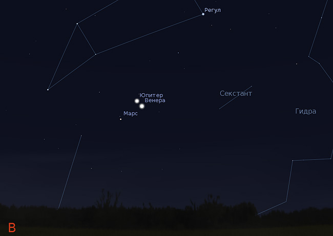 Наблюдаем соединение Венеры и Юпитера (30 июня на центральной площади Ижевска)